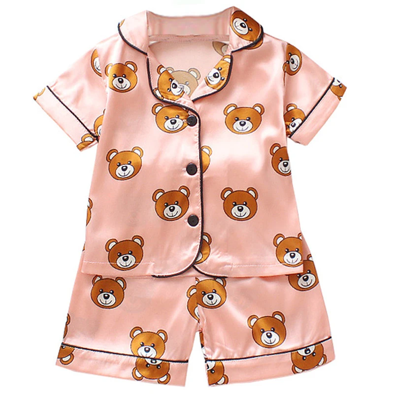 Детские пижамы с От 0 до 4 лет принтом Легкий и удобный Пижамный костюм короткими