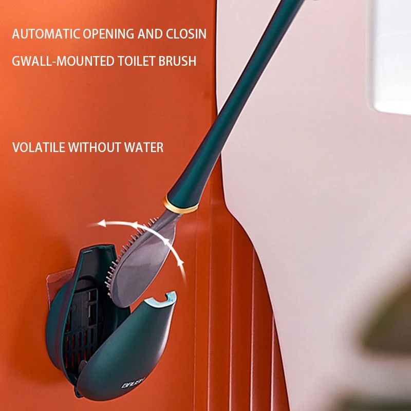 

Toilet Brush Wall-Mounted Automatic Opening And Closing Bathroom Cleaning