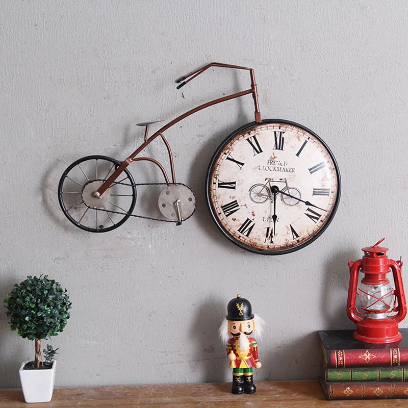 Американские настенные часы в стиле ретро для спальни креативные индивидуальные