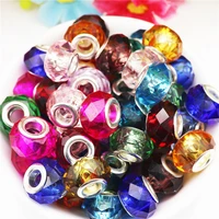 10 pcslot glass beads bulk 15mm for jewelry making women bracelets pendants necklaces hair bead diy fit pandora bracelet chain
