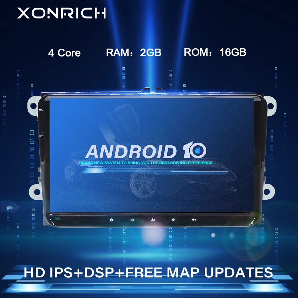 2 Din Android 10 Автомобильный мультимедийный gps навигатор для VW Passat B6 golf 5 6 Skoda Octavia 2 фольксаген поло Amarok jettatiguan радио