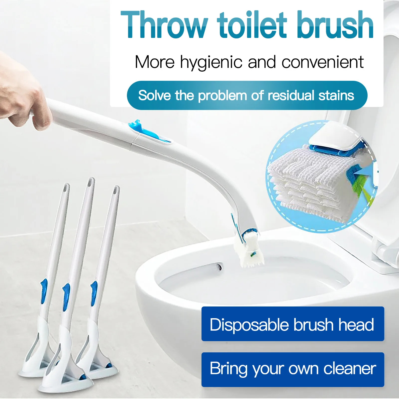 Туалет одноразовая щётка для туалета очистка без мертвого Уггла смыва уборки