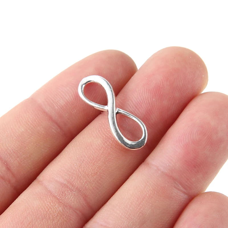 20 шт. посеребренные подвески из символ бесконечности сплава для изготовления
