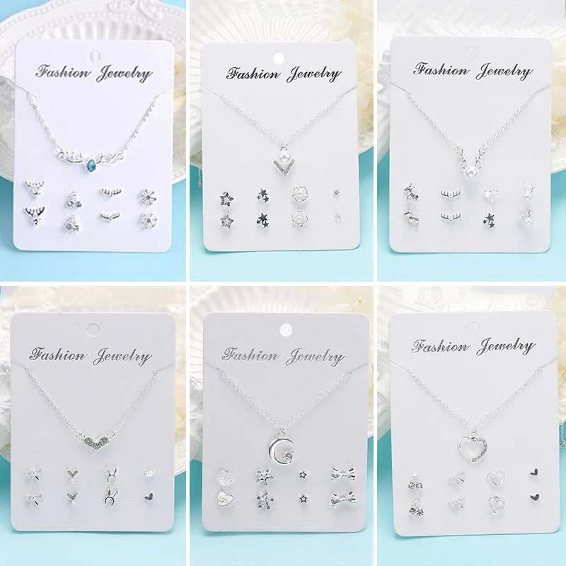 9 шт./компл. 6 видов стилей комплект ювелирных изделий с сердцем персикового цвета