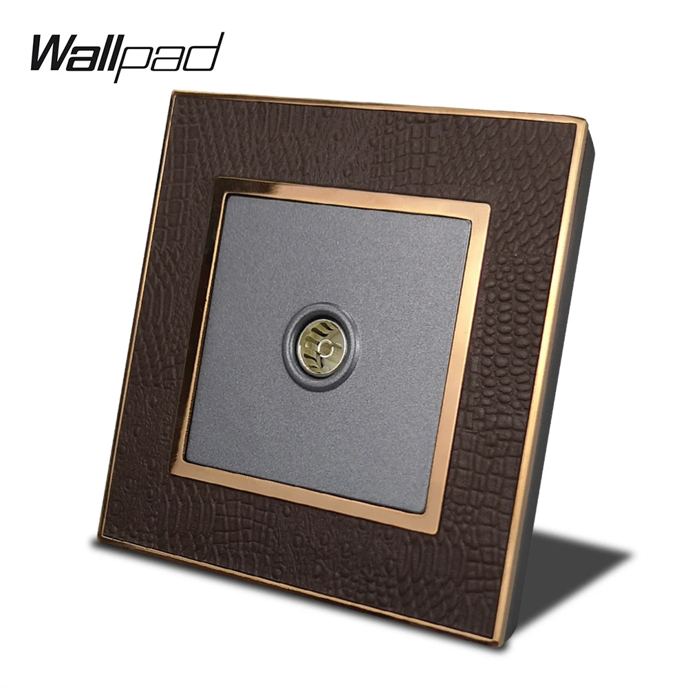 ТВ розетка Wallpad L1 Золотое металлическое обрамление стандарта ЕС США