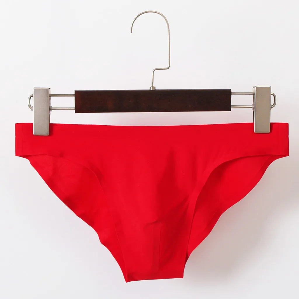 Бесшовное нижнее белье Feitong из ледяного шелка мужское однотонное цельное модное