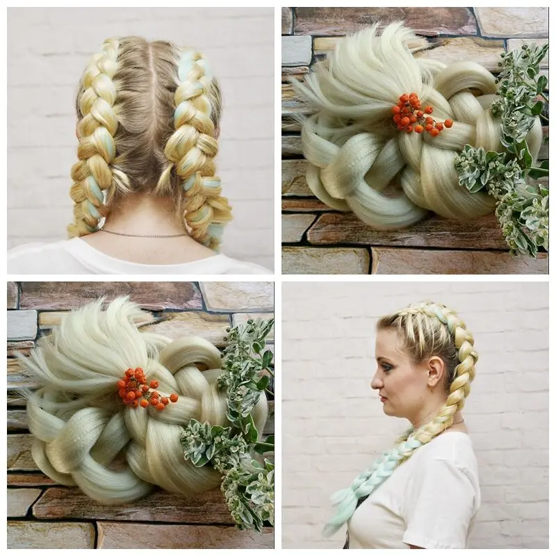 165 г/82 дюйма/шт. плетение волос одна штука 82 дюйма синтетическое тепловое волокно