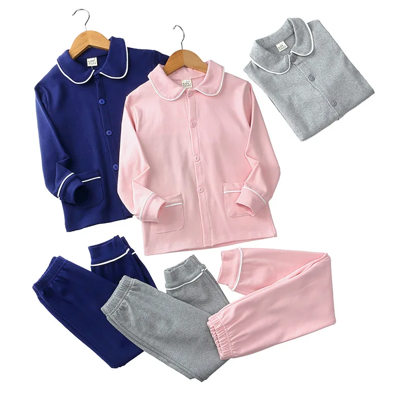 

Childrens Kids Pyjamas Cotton Tops Pant Autumn Winter Long Sleeve Sleepwear Nightwear Girl Boy Pajama Sets