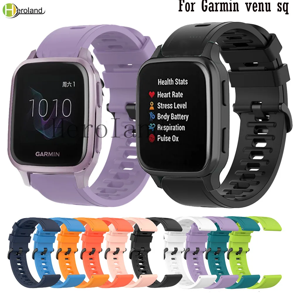 20 мм мягкий силиконовый ремешок для часов Garmin venu sq / Vivoactive 3 Смарт браслет с