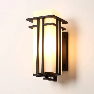 Винтажный настенный светильник из кованого железа с черной росписью садовый