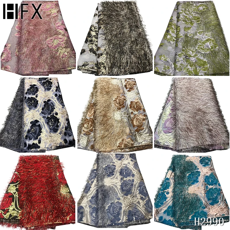 Золотая кружевная ткань в африканском стиле Высококачественная жаккардовая