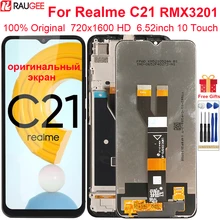 Original Display For Realme C21 RMX3201 LCD Display With Frame 10 Point Touch Screen Assembly Replacement For Realme C21 Screen
