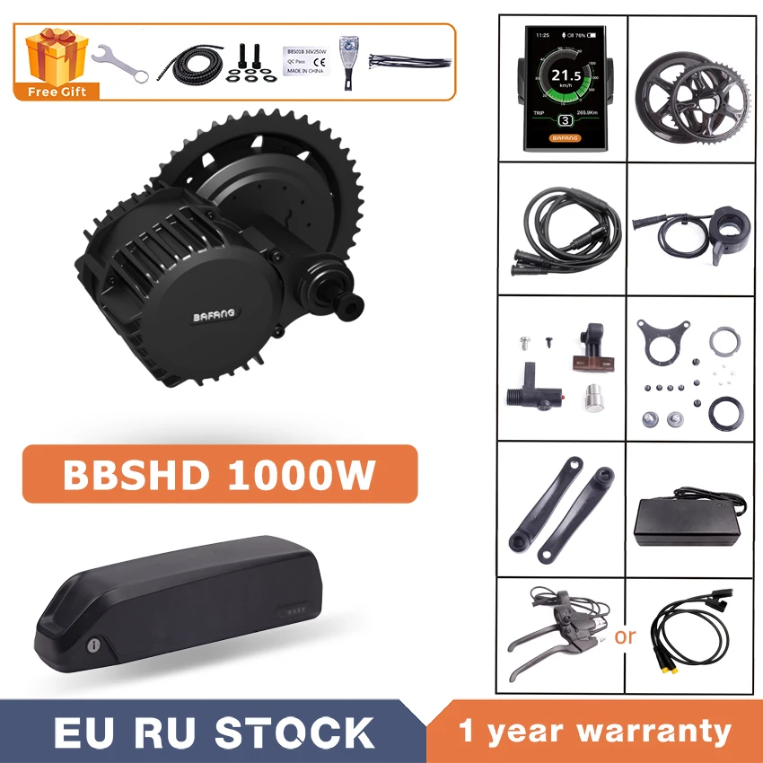 Мотор BAFANG BBSHD BBS03 48 в 1000 Вт 8FUN Средний привод мотор для электровелосипеда комплект