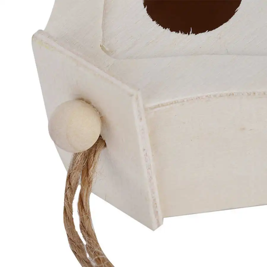 4Pcs Mini Wooden Bird House Hanging Birds Nests Ornaments for Outdoor Garden Balcony Courtyard | Дом и сад