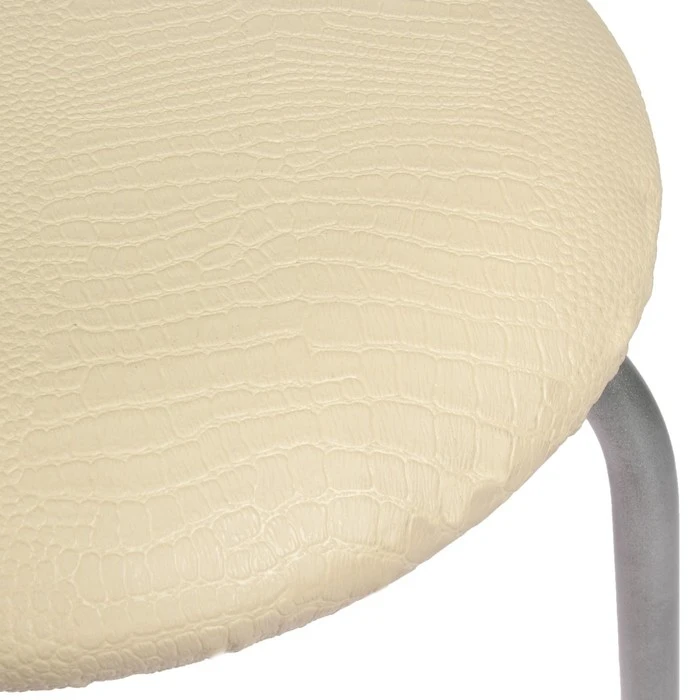 Stool &quotEconomy" silver metallic / dairy reptile 3415550 Stools & Ottomans Living Room Furniture Home |
