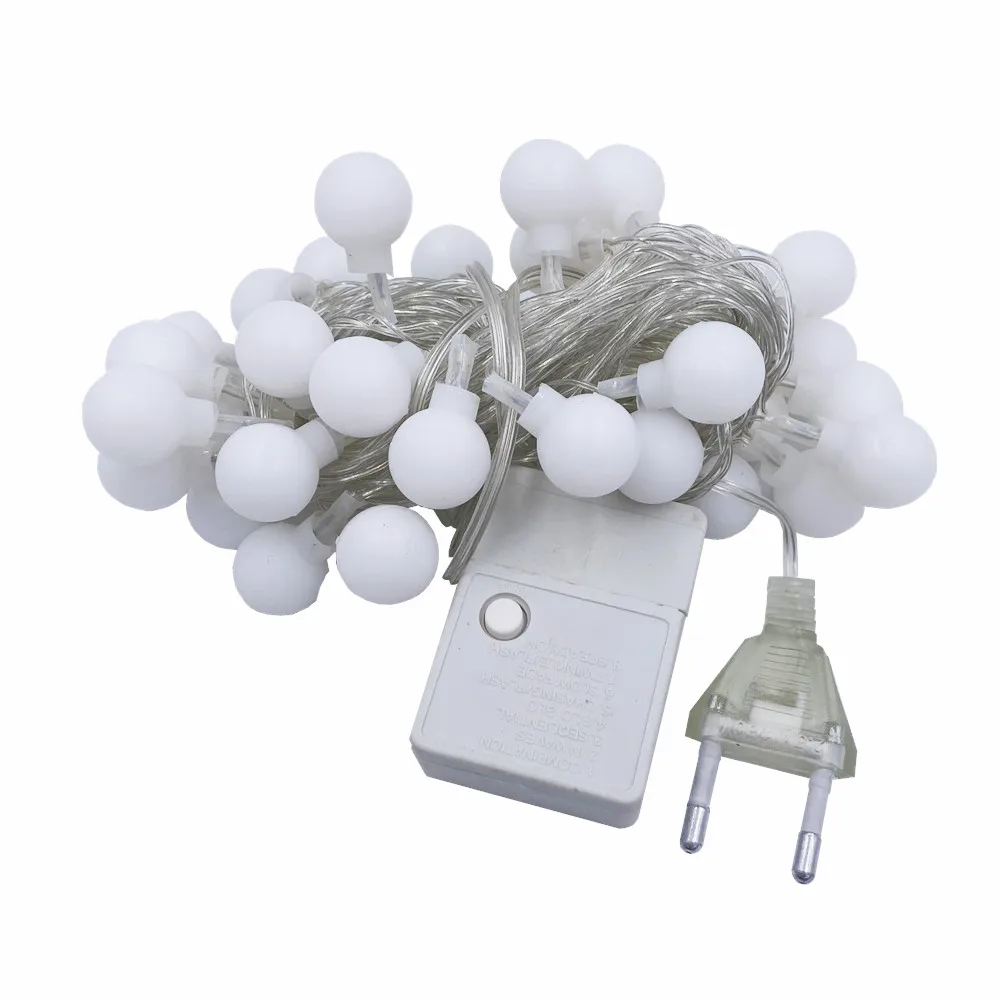 Светодиодная гирлянда с европейской вилкой 220 В переменного тока 10 м 20 30 50 | Лампы