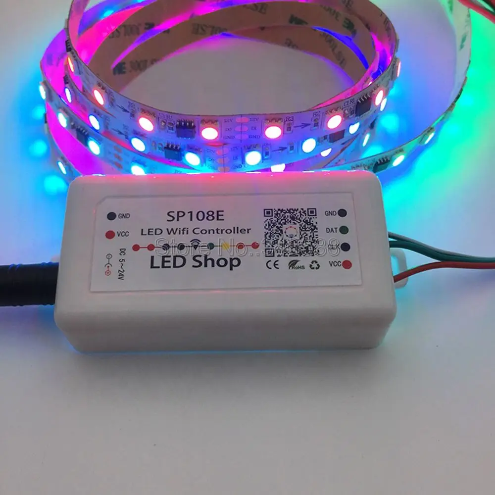 Светодиодный Wi Fi контроллер SP108E iOS Android приложение для беспроводного управления Φ