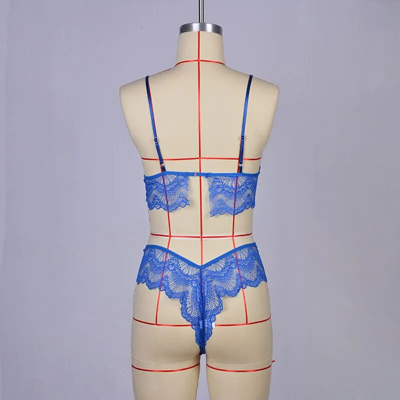 Сексуальное женское кружевное нижнее белье комплект с бюстгальтером
