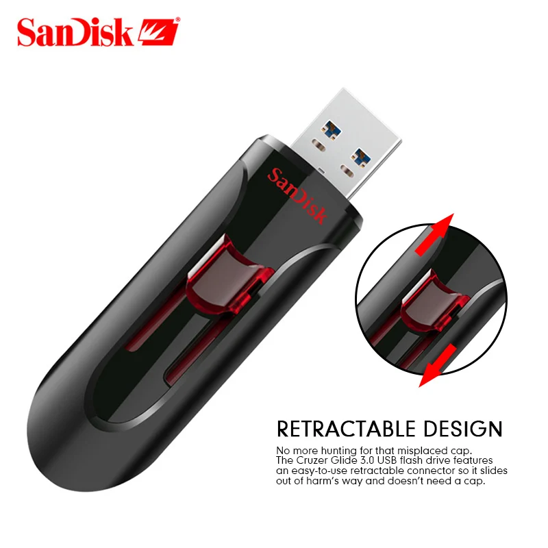 USB 3 0 SanDisk Cruzer Glide CZ600 флеш-накопитель супер скорость 256 ГБ 64 Гб 128 16 32 мини флешка |