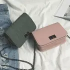 Модная простая маленькая квадратная сумка, женская дизайнерская сумка, 2021, Высококачественная цепочка из искусственной кожи, мобильный телефон, сумки через плечо