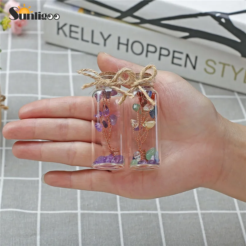 Sunligoo мини драгоценный камень обмотанный проволокой дерево жизни лечебный