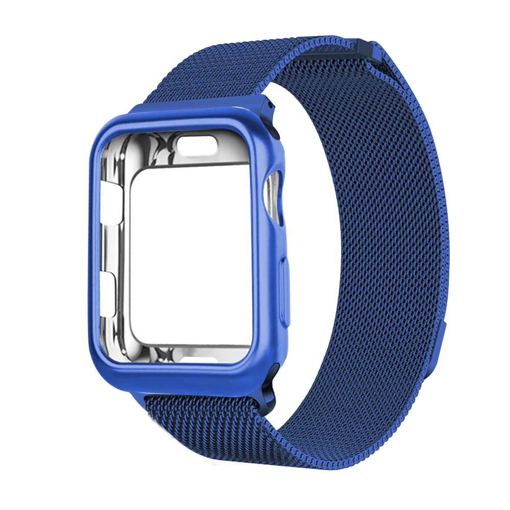 Миланский ремешок+ чехол для 38 мм 42 мм apple iwatch series 3 2 1 ремешок 40 мм 44 мм для apple watch 4 pulseira аксессуары для браслетов