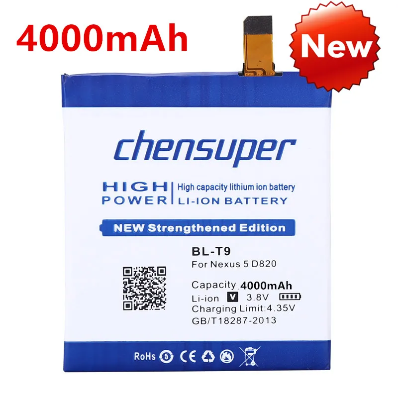 

NEW BL-T9 4000mAh For LG Nexus 5 battery E980 Google Nexus G D820 D821 Nexus5 Megalodon D8 Google Nexus 5 battery
