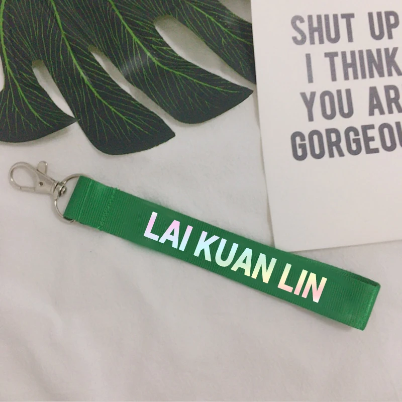 1 шт. брелок для ключей KPOP want ONE Подвеска со шнурком на цепочке мужчин женщин