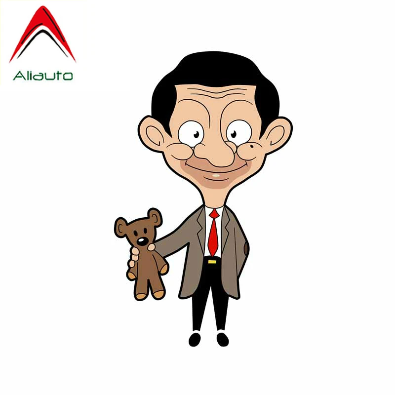 

Funny Car Stickers for Mr Bean Cartoon Interesting Decal PVC Material Fashion Waterproof Cover Scratch Car Decoration 7cmX13cm