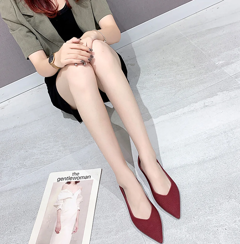 

2021 New Women's Pointed-Toe Pumps Fashion All-Match Shoes Explosion Models