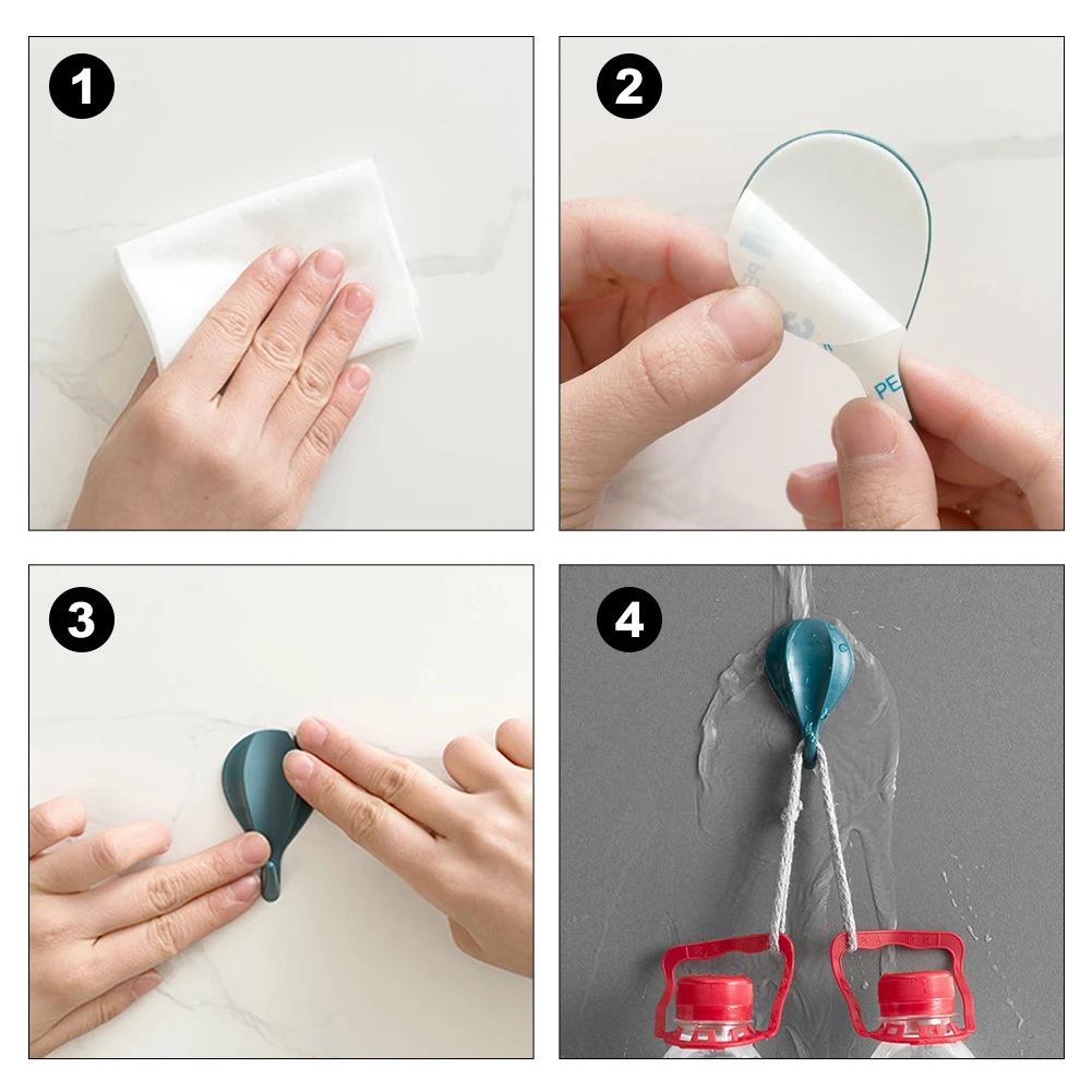 

8pcs/set Towel Hooks Plastic Door Hangers Self Adhesive Wall Hangers Hat Racks Keys Hanger Wall Organizer Home Decor Key Holder