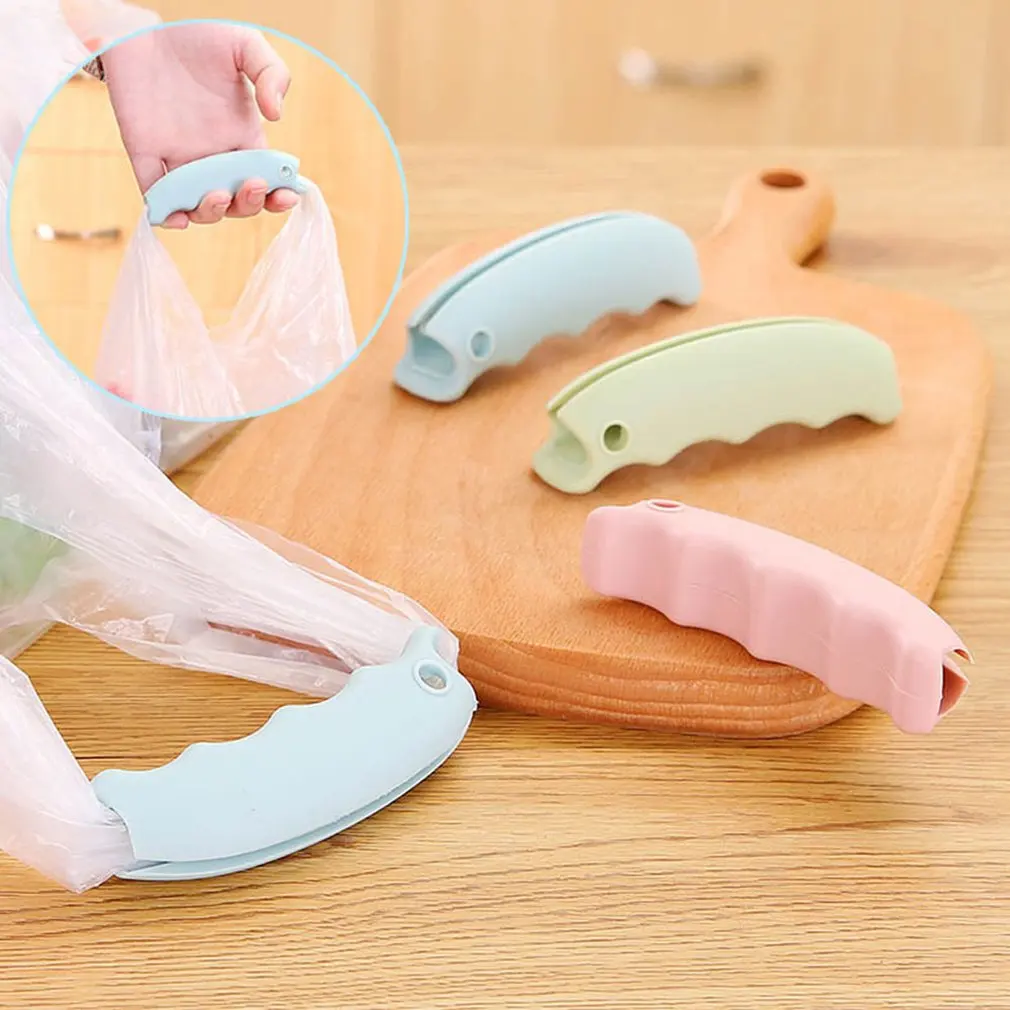 Горячая креативная силиконовая сумка для продуктов держатель с зажимом ручка