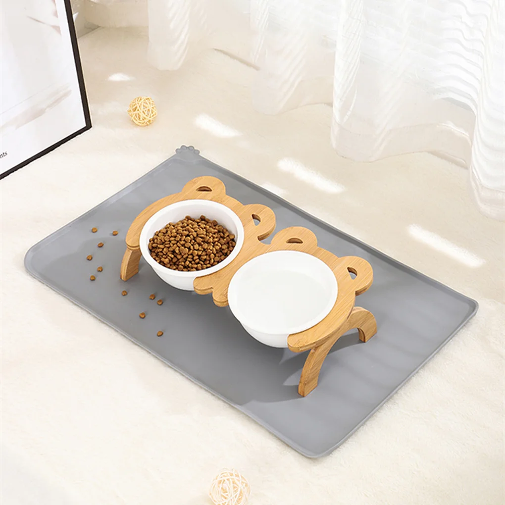 1pcs Pet Placemat Non-Slip Silicone Food Pad Washable Small Animal Cats Dogs Bowl Mat For Living Room Bedroom Supplies | Дом и сад
