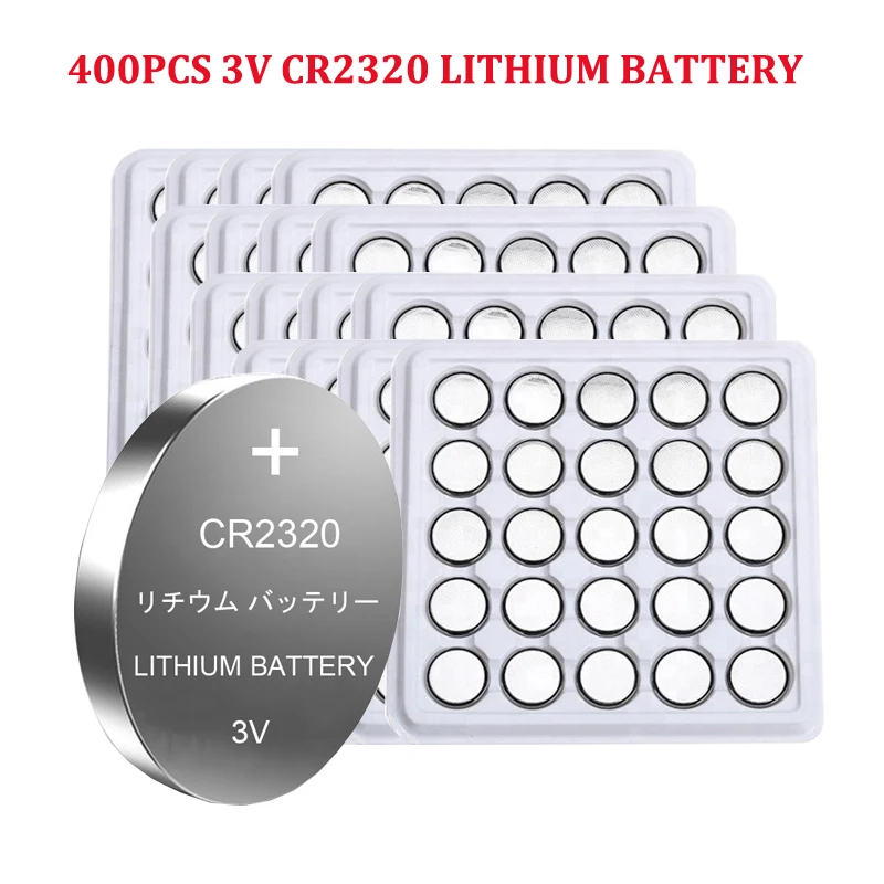 400 шт. CR2320 BR2320 DL2320 ECR2320 3v кнопочный аккумулятор 2320 батареи Автомобильный пульт