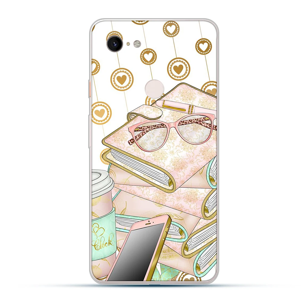 

ciciber Fashion cute girl Cases for Google Pixel 4 3 XL Soft Silicone TPU Cover for Google Pixel 2 3a XL Funda Covers Capa Cases