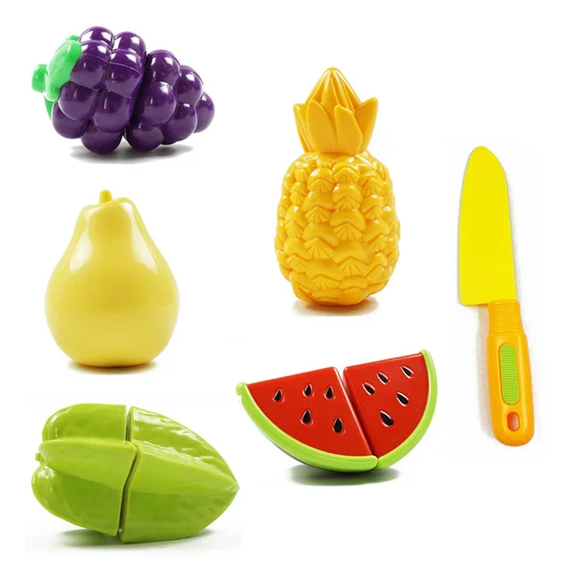N6 PCS B 10 шт. миниатюрные Кухонные Игрушки для фруктов, овощей, пищевые наборы для нарезки, многоразовые ролевые кухонные игрушки, детские подарки, ролевые игры - Цвет: N6 PCS B