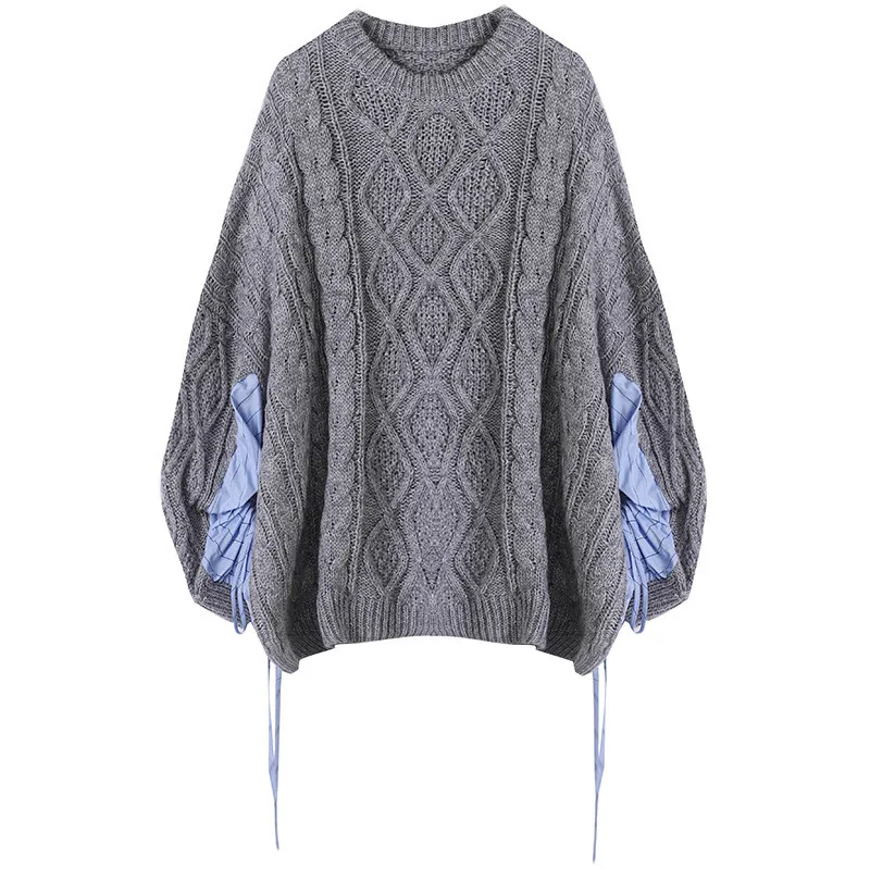 

YourSeason New Korean Ladies Plus Size Knitting Sweaters Patchwork Solid Color Women 2021 Winter Warm Pullover