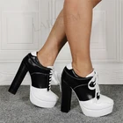 BERZIMERботильоны на очень высокой платформе; Ботинки на высоком массивном каблуке ручной работы; Botas; Женская обувь; Большие размеры 45, 49, 50, 52