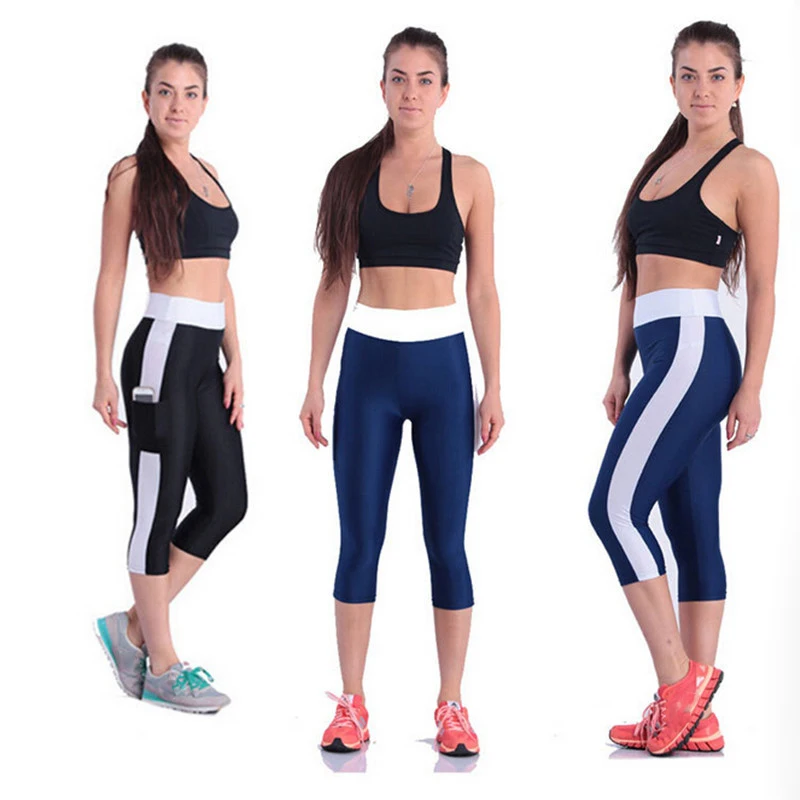 

GOSOUER High Waist Women Yoga Pants Elastic Stretched Big Size S-XL Fitness Female Sport Leggings for Running Gym Fitness