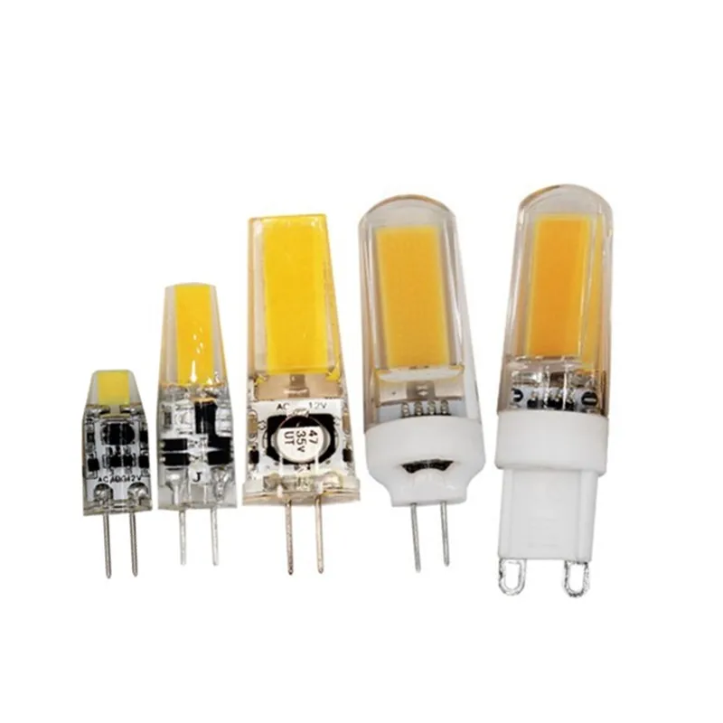 3w 6w 9w G4 G9 светодиодный светильник 12v DC/AC 220V AC 110V AC теплый белый игольчатый источник света