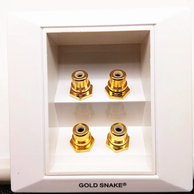 Шкатулка-коннектор snake RCA с креплением на панели четырехсторонняя аудиосвязь