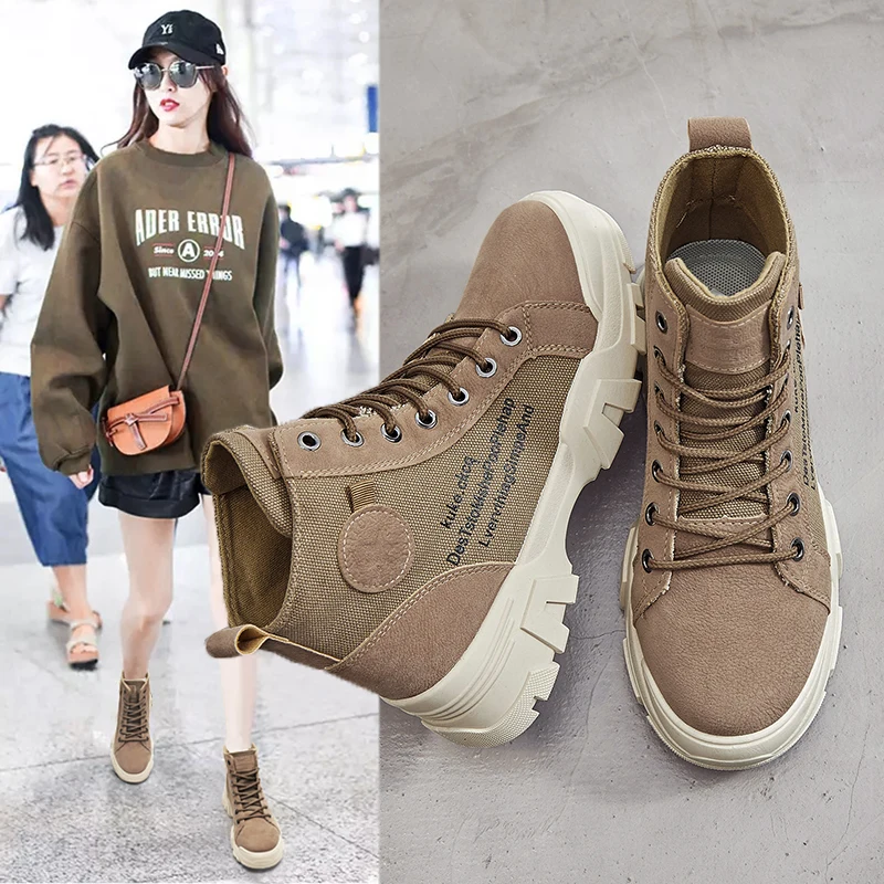 Женская обувь в стиле ретро повседневная спортивная ботинки Martin новинка