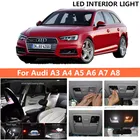 Для Audi A3 8L 8V 8P A4 B5 B6 B7 B8 A5 A6 C5 C6 C7 A7 A8 D2 D3 Canbus Автомобильный светодиодный Интерьер Карта Купол багажник светильник комплект