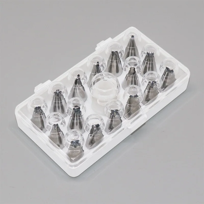 

Boxed Converter Decorating Spout Household Stainless Steel Decorating Spout Set Decorating Bag Set Decorating Tool