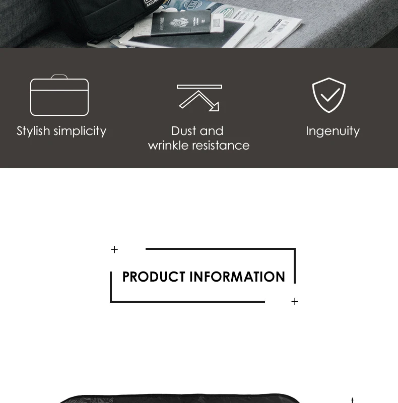 BAGSMART легкие черные Gar мужские сумки нейлоновая сумка для костюма Деловое платье с Зажим для вешалки водонепроницаемый мужской костюм дорожные сумки