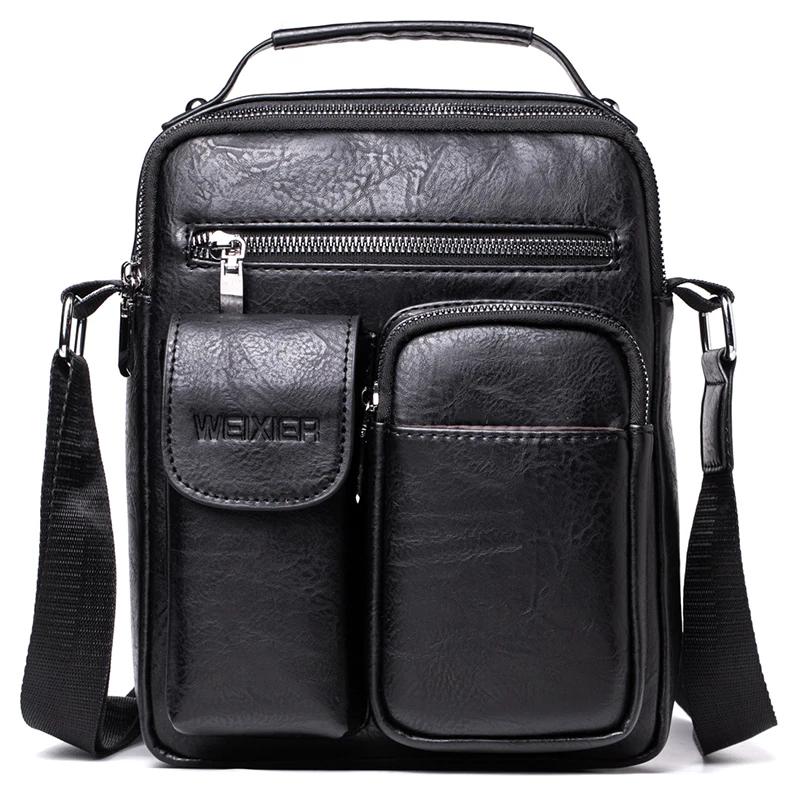 Роскошные брендовые кожаные мужские сумки мессенджеры повседневная сумка через