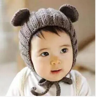 Новая модная детская зимняя шапка с помпонами для мальчиков и девочек зимние