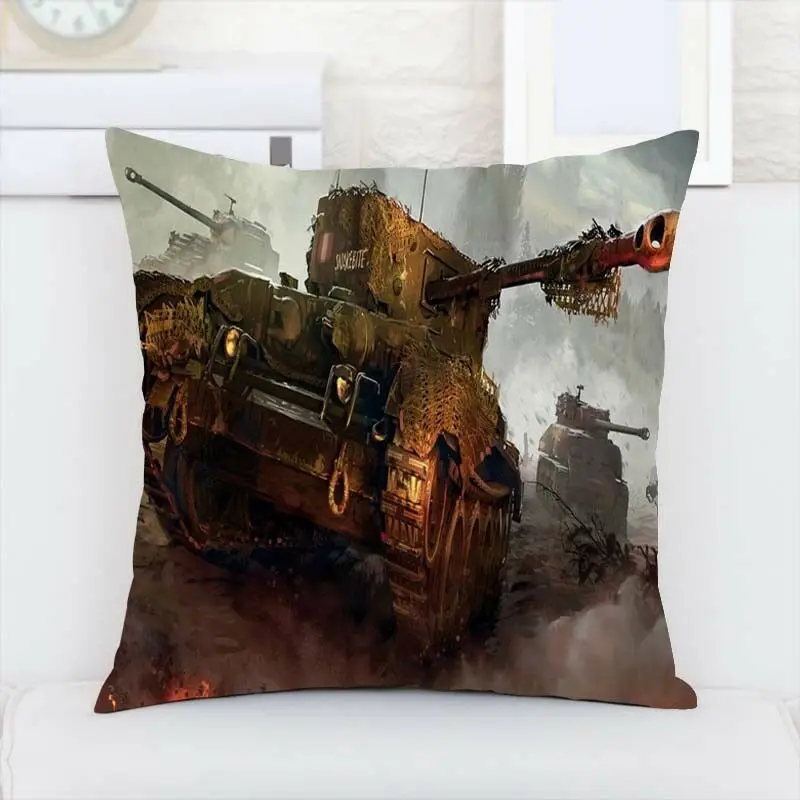 Игровой чехол с логотипом World of Tanks на заказ для подушки Чехол | Дом и сад