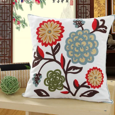13 Хлопок с цветочной вышивкой узор наволочка 45*45 см наволочка Cojines Decorativos Para диван год декоративные подушки для дома - Цвет: 13