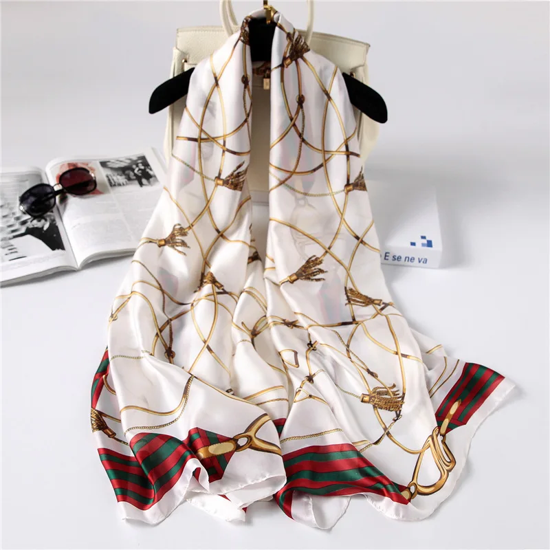 Женский шелковый шарф длинная мягкая бандана пляжные палантины 2019| |